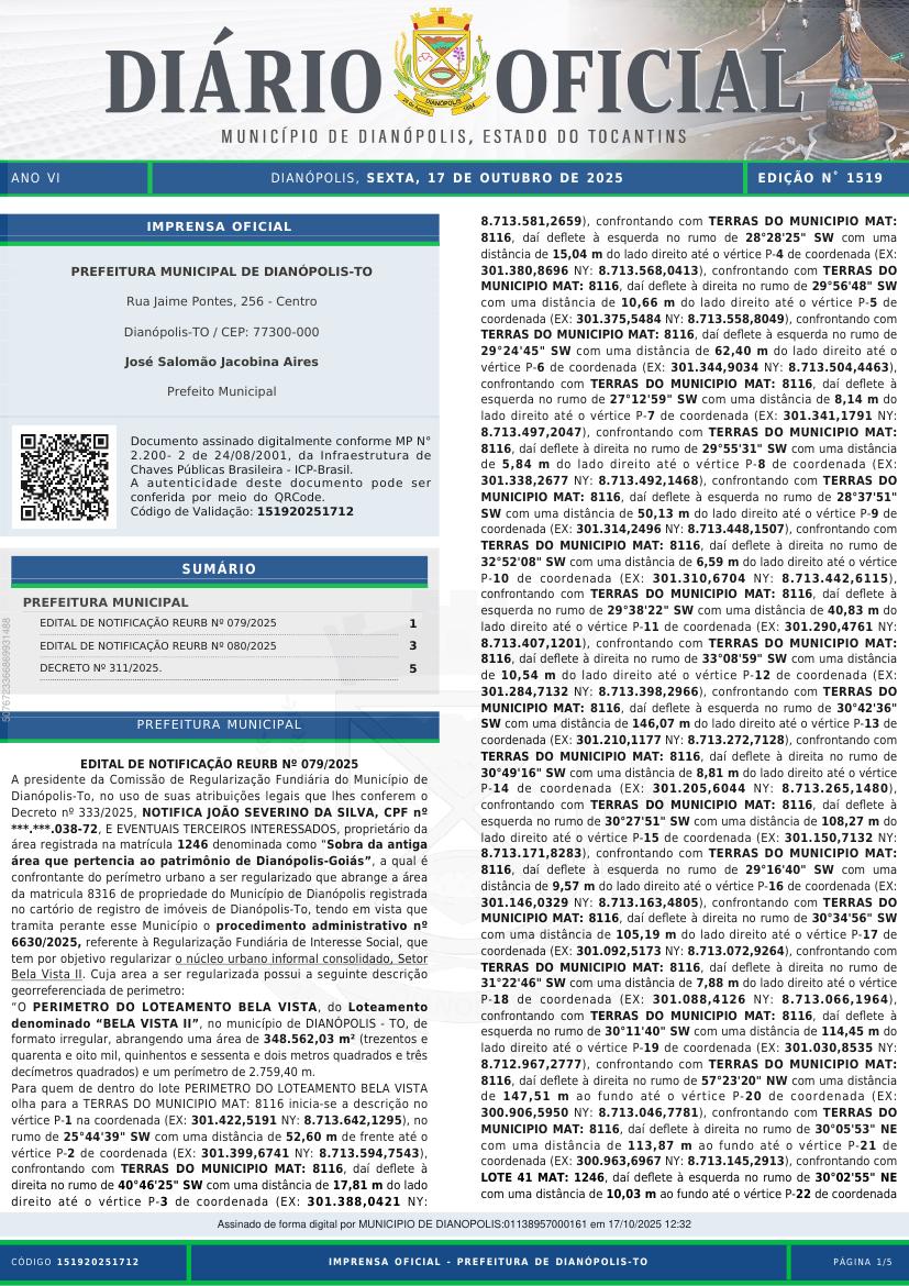 Capa da edição