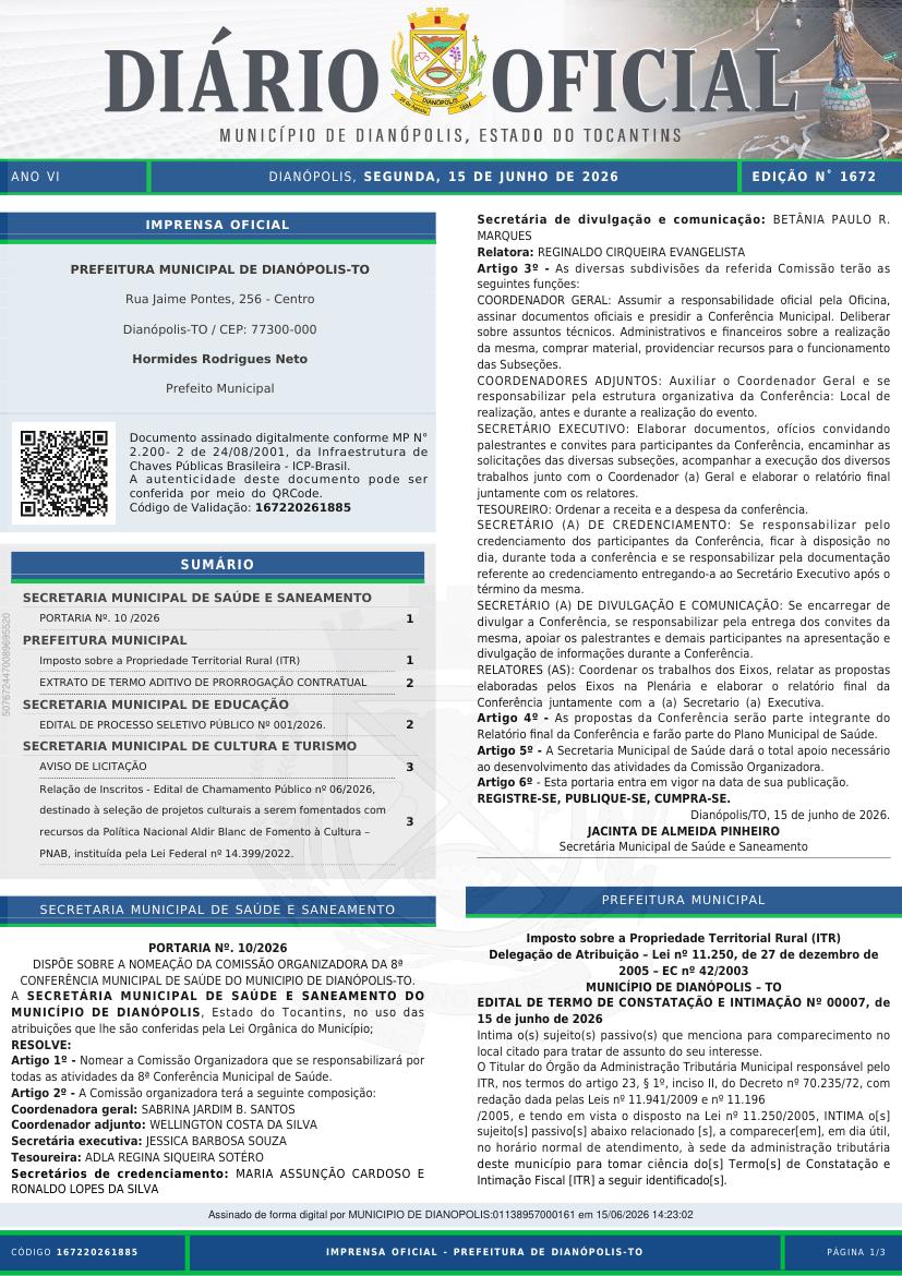 Capa da edição