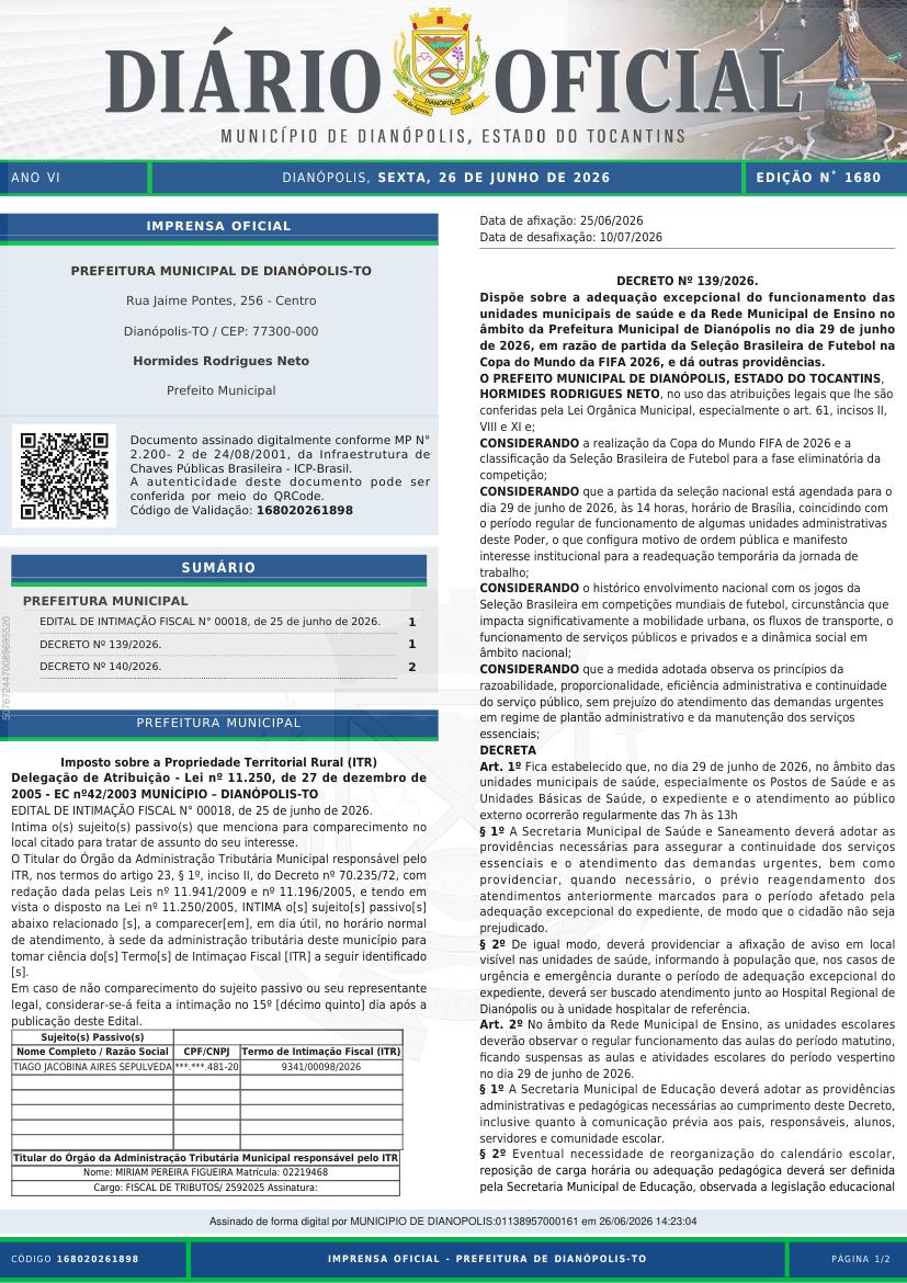 Capa da edição