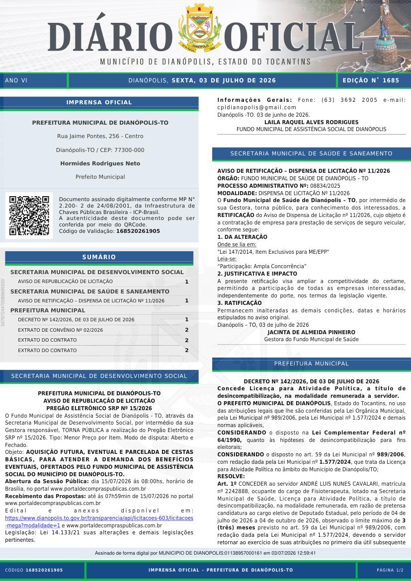 Capa da edição