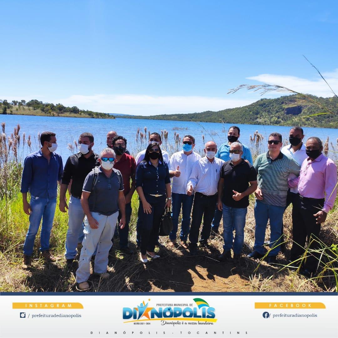Construção de píer e praia no lago Manuel Alves é pauta durante encontro para apresentação do projeto