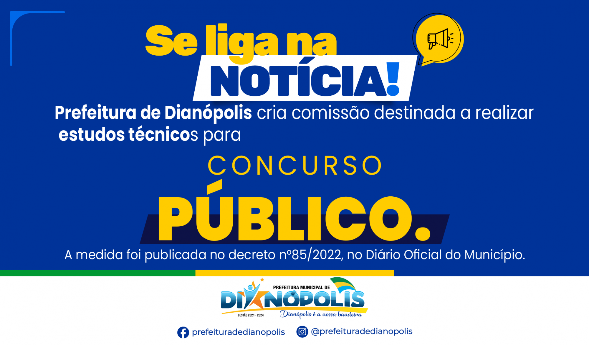 Prefeitura de Dianópolis cria comissão para realizar estudos técnicos para concurso público